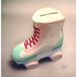 Ceramic Roller Skate Piggy Bank 6.5” Sunny Life FAST SHIPPING 3372-63
